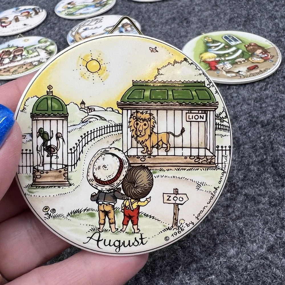 12 Joan Walsh Anglund Children Of West Germany Month Ornaments 1966 Mini Plates